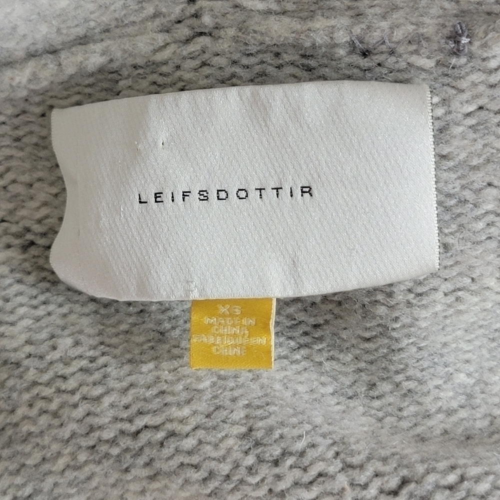Anthropologie Leifsdottir Wool Shawl Neck Button Pin Tuck Cardigan Sweater XS - Picture 12 of 15